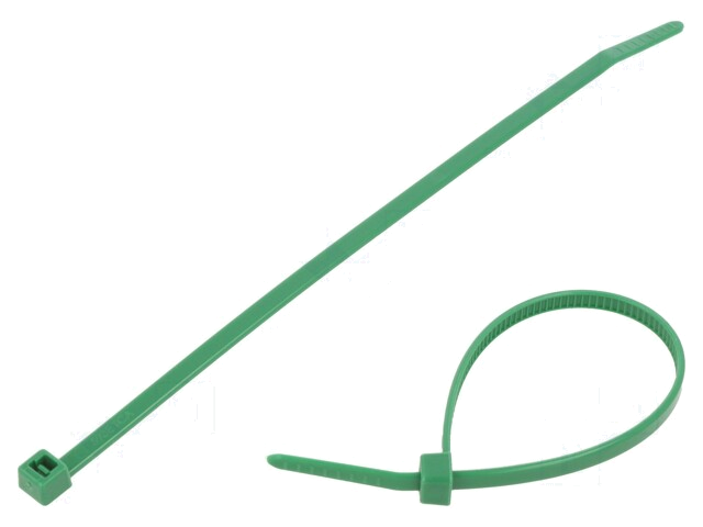 Kabelbinder; L: 150mm; W: 3,5mm; polyamide; 135N; groen; Ømax: 35mm Kabelbinder; L: 150mm; W: 3,5mm; polyamide; 135N; groen; Ømax: 35mm